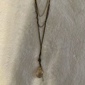 Gold Copper Drop Necklace